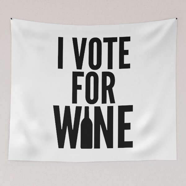 Item preview, I Vote For Wine. Funny Wine Lover Saying designed and sold by That Cheeky Tee.