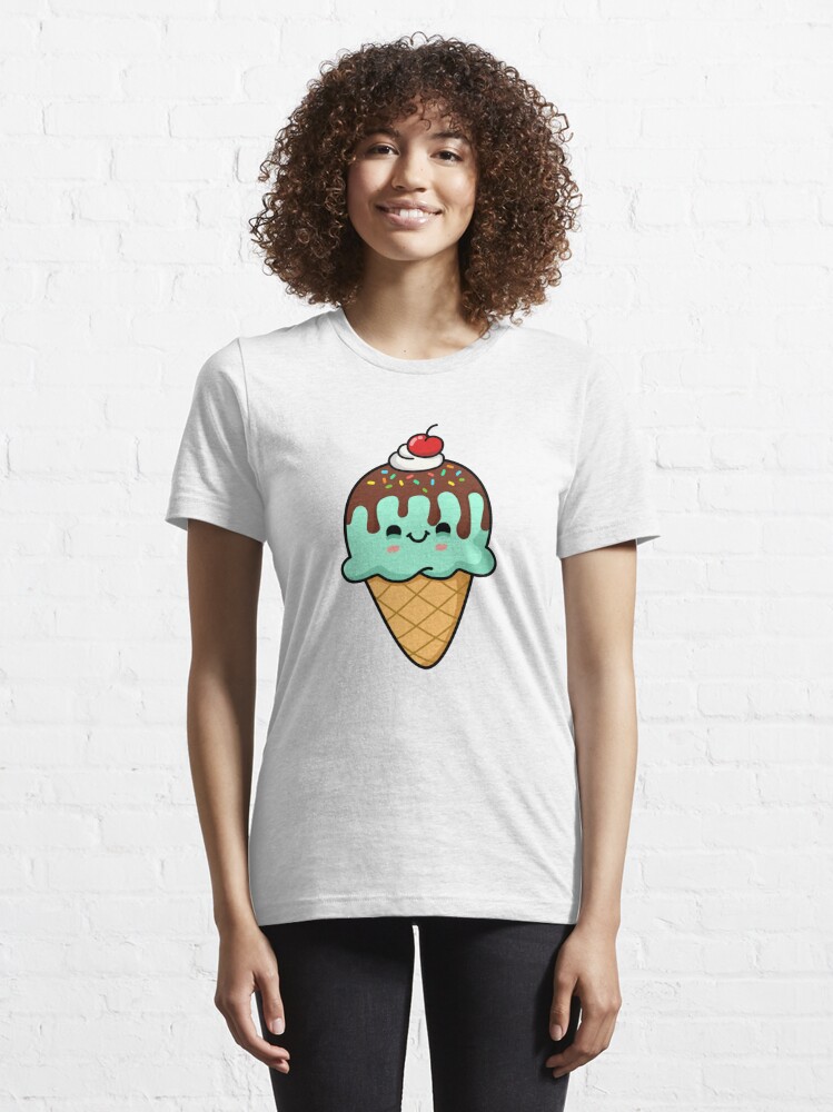 Kawaii Triple Scoop Ice Cream Cone by kawaiilife, Redbubble