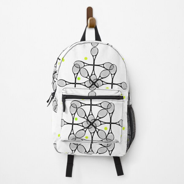 Item preview, Tennis Racket Pattern with Balls - Black and White designed and sold by JoanNinjaHen.