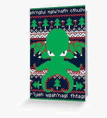 Tarjeta de felicitación Cthulhu Cultist Christmas - Cthulhu Ugly Christmas Sweater