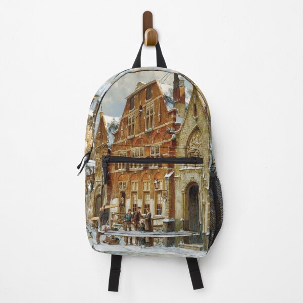 Item preview, Winter Street Scene, Oudewater by Willem Koekkoek designed and sold by LoveSeasonz.