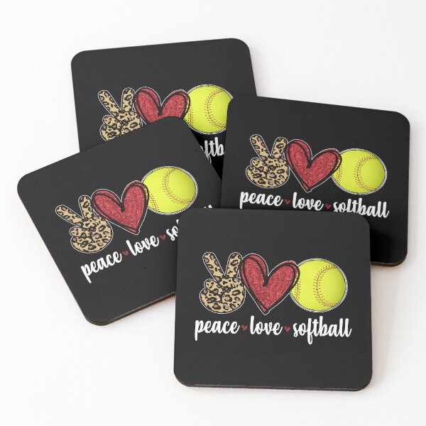 Item preview, Peace Love Softball Fastpitch Heart designed and sold by 99Fastpitch.