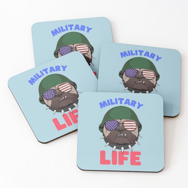 Item preview, Military Life: Pug Loves America, Dogs loves America, Puppy Loves America designed and sold by Keep Smiling.
