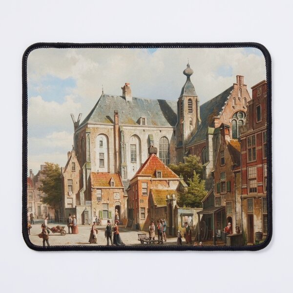 Item preview, A Busy Street in a Dutch Town by Willem Koekkoek designed and sold by LoveSeasonz.