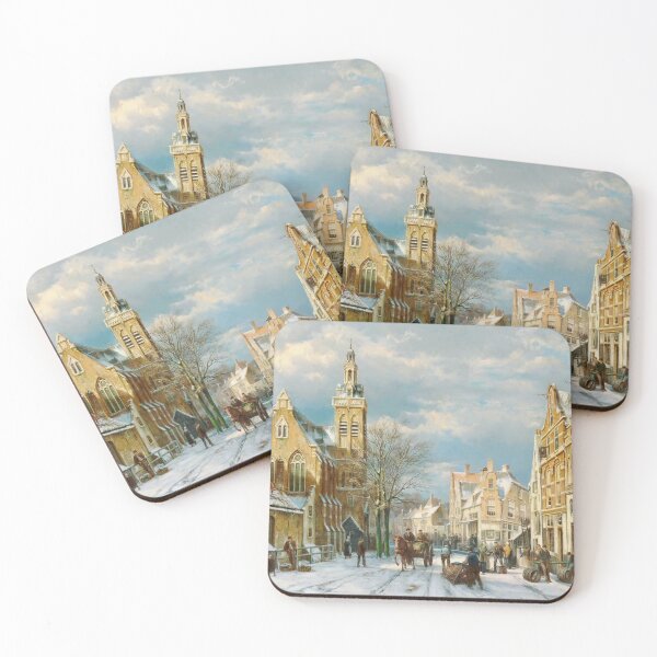 Item preview, A Winter's Day in a Sunlit Street by Willem Koekkoek  designed and sold by LoveSeasonz.