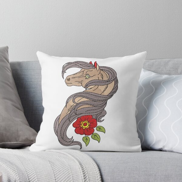 Item preview, Horse With Flower Embroidery designed and sold by Cre8iveSkill.