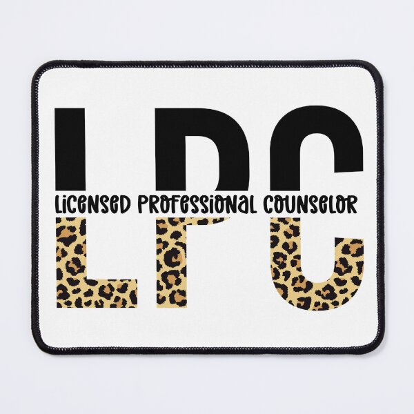 Item preview, LPC Licensed Professional Counselor Cheetah Leopard Print Typography | Licensed Mental health counselor designed and sold by Violet Treasures.