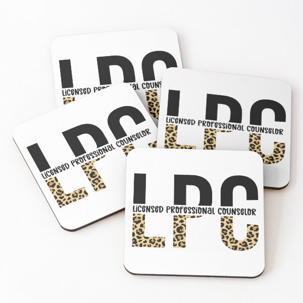 Item preview, LPC Licensed Professional Counselor Cheetah Leopard Print Typography | Licensed Mental health counselor designed and sold by Violet Treasures.