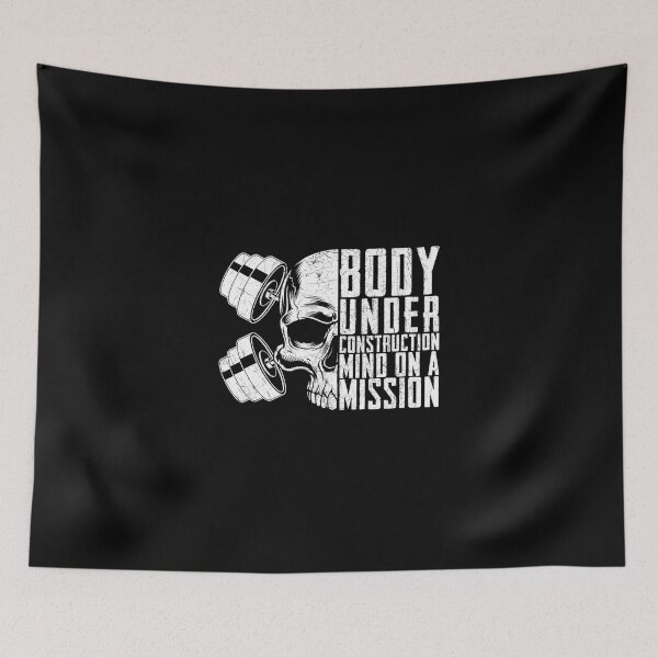 Item preview, Body Under Construction Mind On A Mission Gym T-Shirt Exercise T-Shirt Fitted V-Neck T-Shir designed and sold by kerritoniap2g.