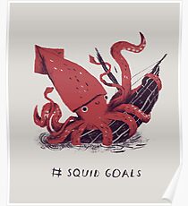 Tintenfisch Ziele Poster