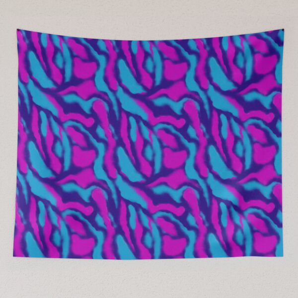 Item preview, Abstract pattern with watercolor blurred color blocks. Dark blue and pink stains designed and sold by hmorena.