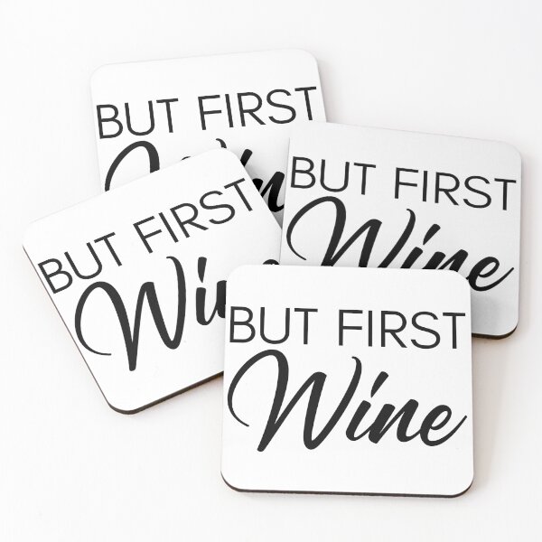 Item preview, But First Wine. Funny Wine Lover Saying designed and sold by That Cheeky Tee.