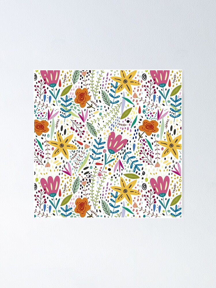 "Flowers All Around" Poster for Sale by Redbubble