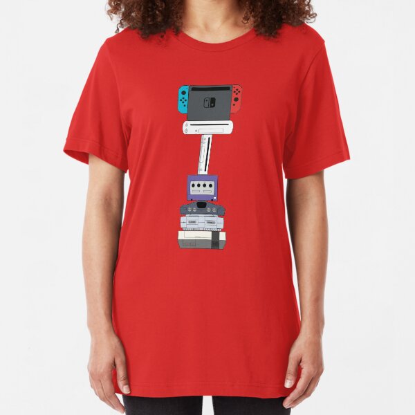 Nintendo Consoles Revised (US) Slim Fit T-Shirt