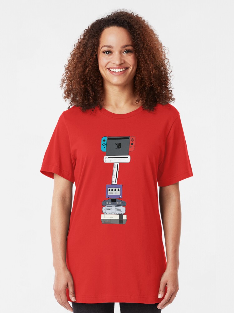 Alternate view of Nintendo Consoles Revised (US) Slim Fit T-Shirt
