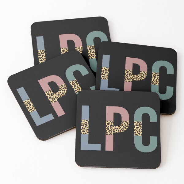Item preview, LPC Licensed Professional Counselor Cheetah Leopard Print Typography | Licensed Mental health counselor designed and sold by Violet Treasures.