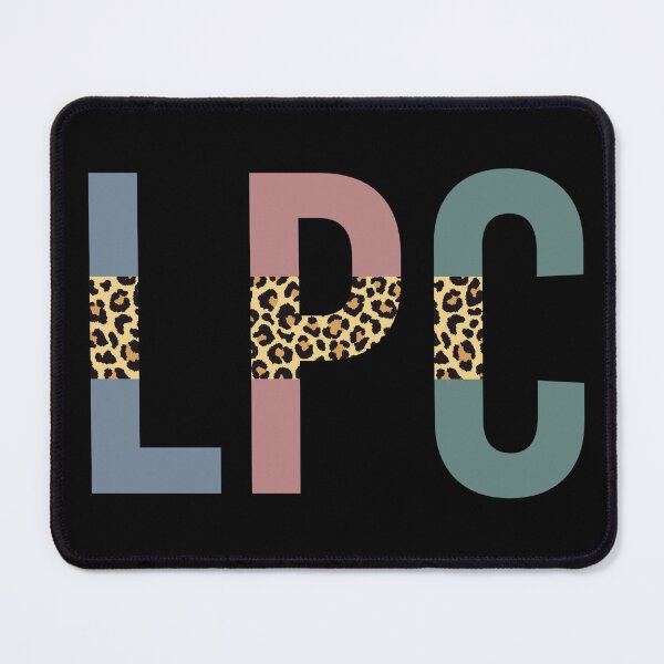 Item preview, LPC Licensed Professional Counselor Cheetah Leopard Print Typography | Licensed Mental health counselor designed and sold by Violet Treasures.