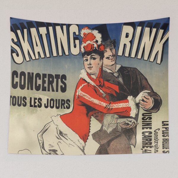 Item preview, SKATING RINK De La Chaussee D Antin Jules Cheret Old French Poster designed and sold by retroposters.