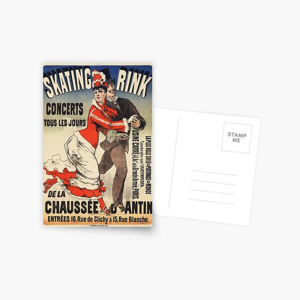 Item preview, SKATING RINK De La Chaussee D Antin Jules Cheret Old French Poster designed and sold by retroposters.