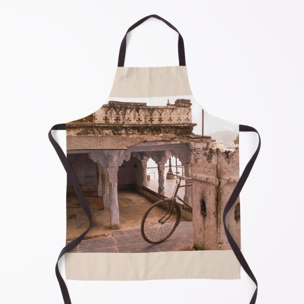 Item preview, Bicycle leaning against temple ruins, indiafrankk designed and sold by indiafrankk.