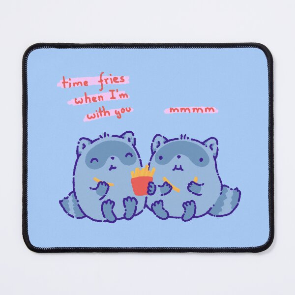 Time fries whe I'm with you, two raccoons eating french fries Poster for  Sale by tinyartsshop