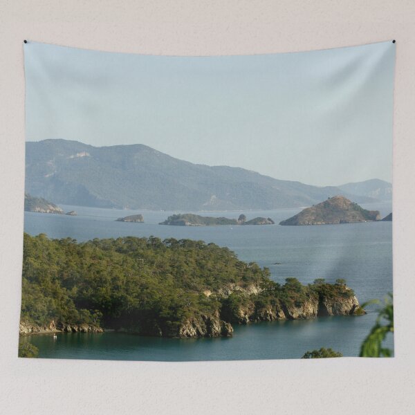 Item preview, Gocek Fethiye Bay Islands Landscape Photograph designed and sold by taiche.