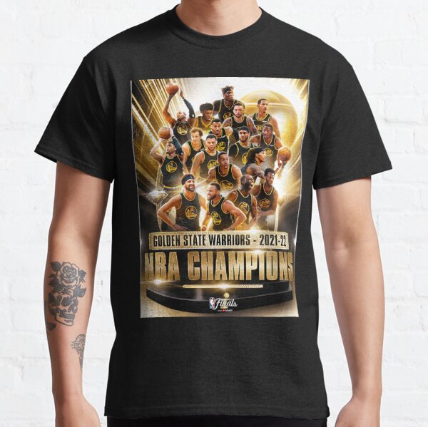 Youth Jordan Poole Gold Golden State Warriors 2022 NBA Finals Champions  Name & Number T-Shirt