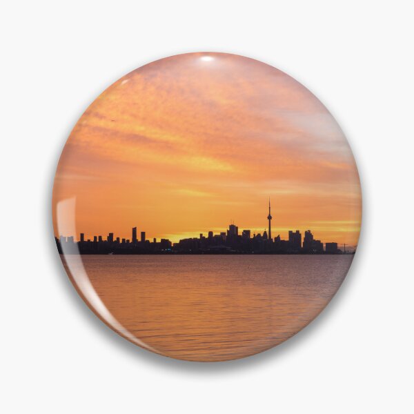 Item preview, Orange Glory - Toronto Distinctive Skyline Minutes Before Sunrise designed and sold by Georgia Mizuleva.