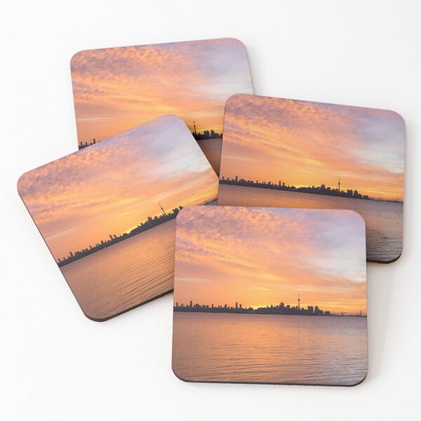 Item preview, Orange Glory - Toronto Distinctive Skyline Minutes Before Sunrise designed and sold by Georgia Mizuleva.