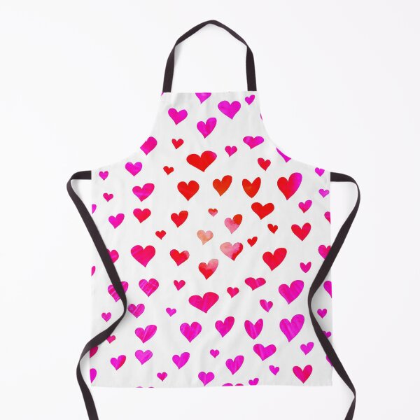 Item preview, PINK AND RED FLOATING HEARTS ON A WHITE BACKGROUND FABRIC DESIGN designed and sold by nickbrayimages.