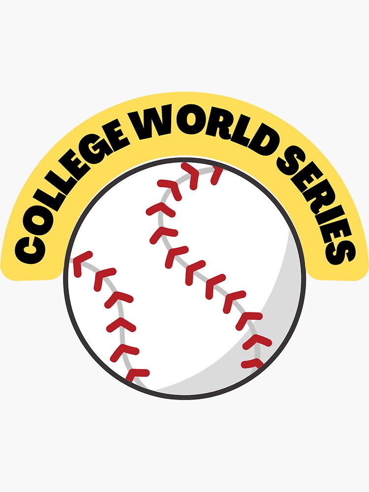"College World Series Baseball" Sticker by belvederestore Redbubble