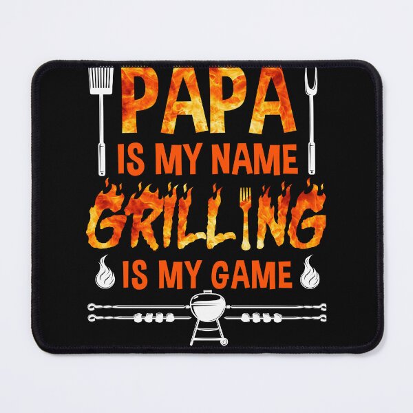 Item preview, Papa Is My Name Grilling Is My Game BBQ Dad Father's Day Tee designed and sold by Bjar Hani.