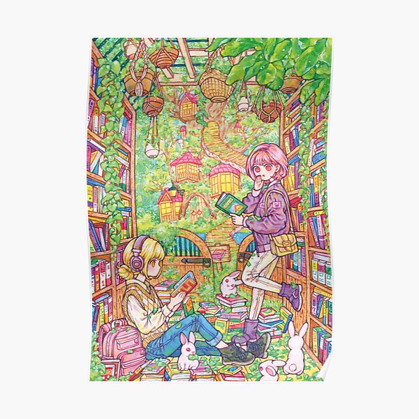 Bibliothèque dans mes rêves Poster