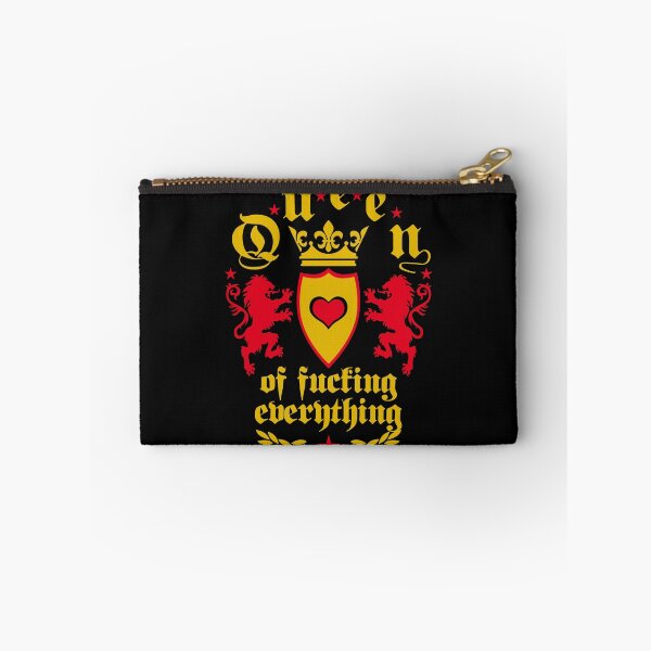 Item preview, Queen of fucking everything lion crown crest heart designed and sold by Margarita-Art.