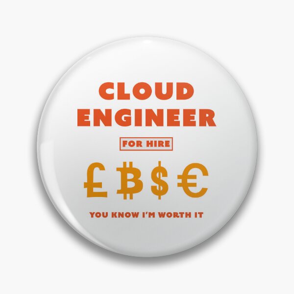 Item preview, Cloud Engineer for Hire Orange designed and sold by Incognito Design.