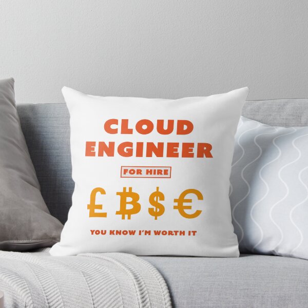 Item preview, Cloud Engineer for Hire Orange designed and sold by Incognito Design.
