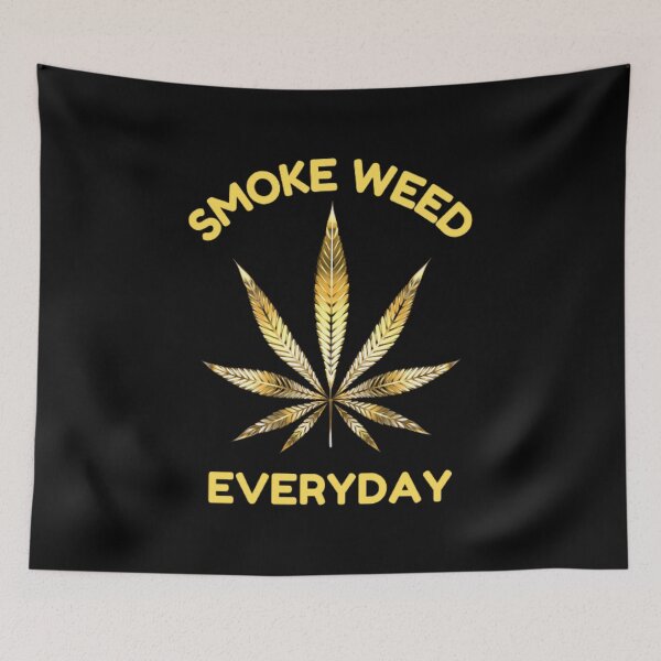 Item preview, Smoke Weed Everyday, Cannabis, Marijuana, Weed, 420, Leaf, Gold designed and sold by BestDesignbySof.
