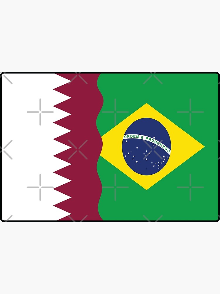 "BRASIL flag merge QATAR flag, worldcup 2022, fifa football, BRAZIL
