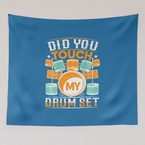 Item preview, Did You Touch My Drum Set Backprint Drummer designed and sold by JakeMemoris.