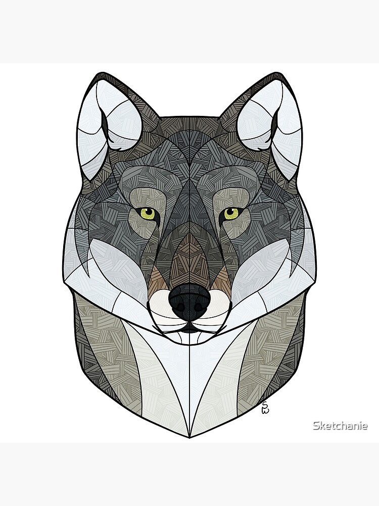 Wolf Geometric Wall Art