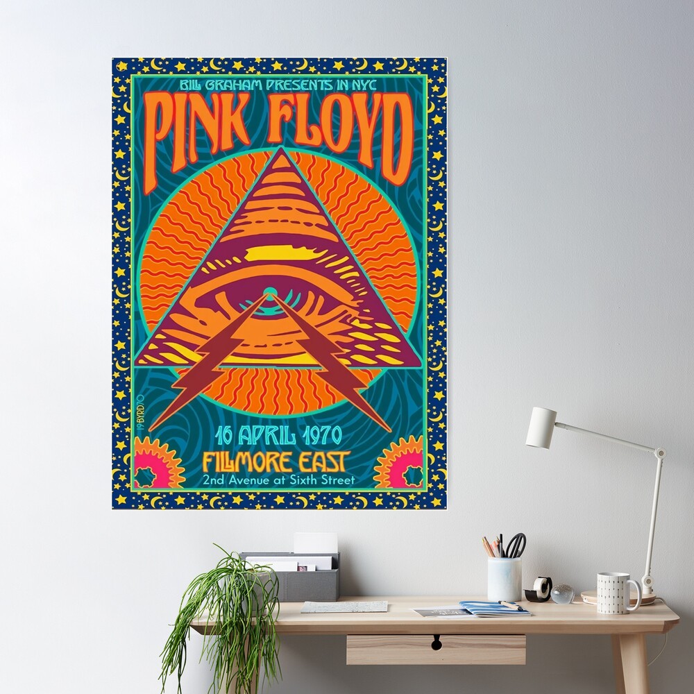 Pink Floyd 1970 Fillmore Show Poster Print