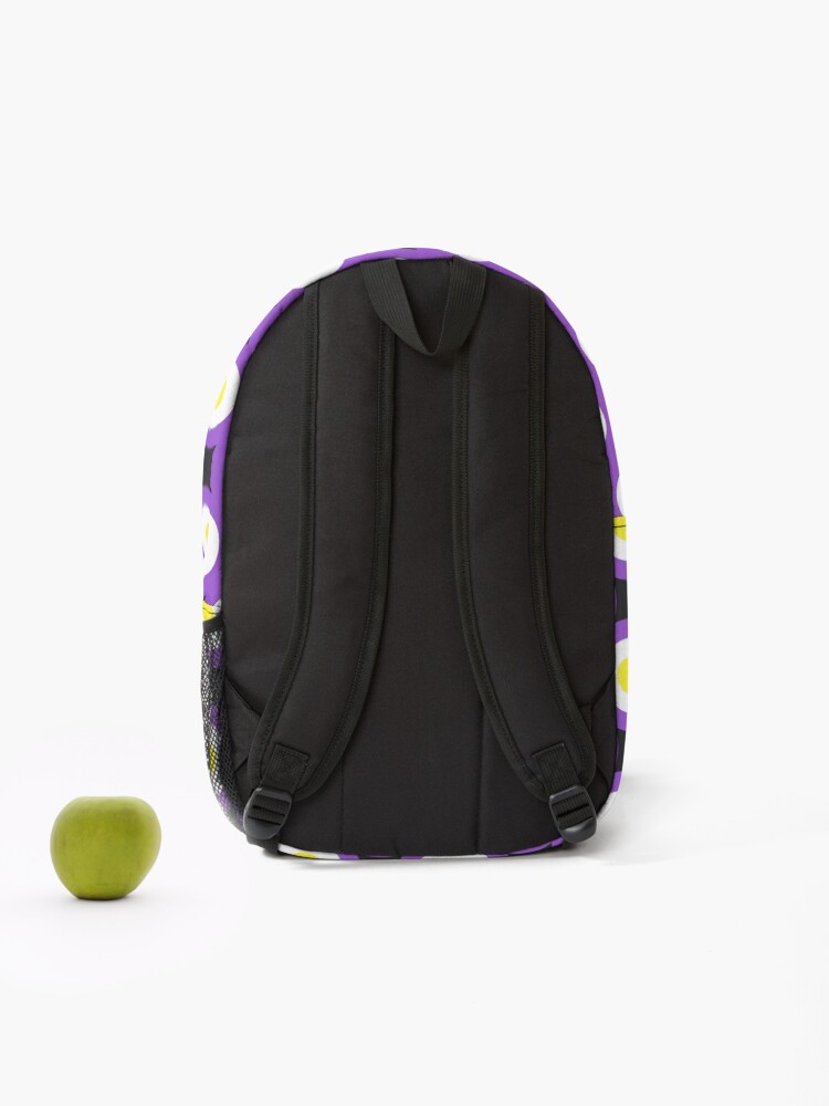 Thumbnail 2 of 3, Backpack, Nonbinary Pride Circle Pattern designed and sold by PatternSalad.