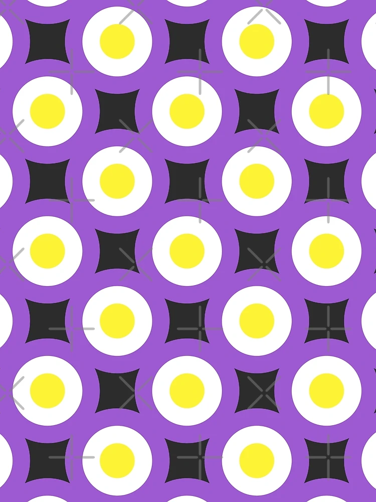 Thumbnail 3 of 3, Scarf, Nonbinary Pride Circle Pattern designed and sold by PatternSalad.