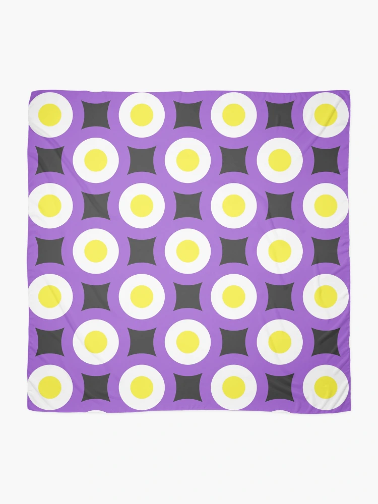 Thumbnail 2 of 3, Scarf, Nonbinary Pride Circle Pattern designed and sold by PatternSalad.