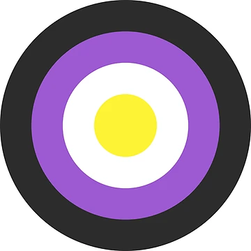 Artwork thumbnail, Nonbinary Pride Circle Pattern by PatternSalad