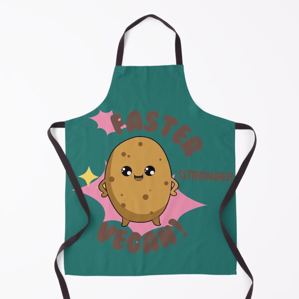 Item preview, Faster Stronger Vegan-Colorful Potato Vegan Superhero quotes  designed and sold by Yugster24.