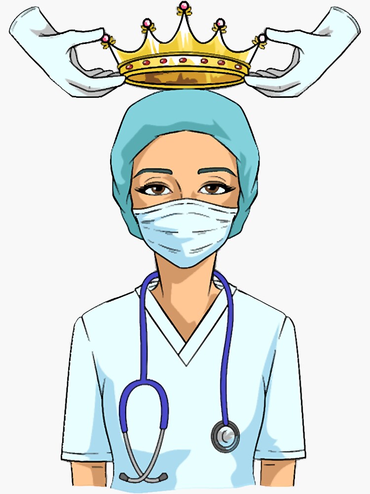 nurse nurse crown queen nurse' Sticker