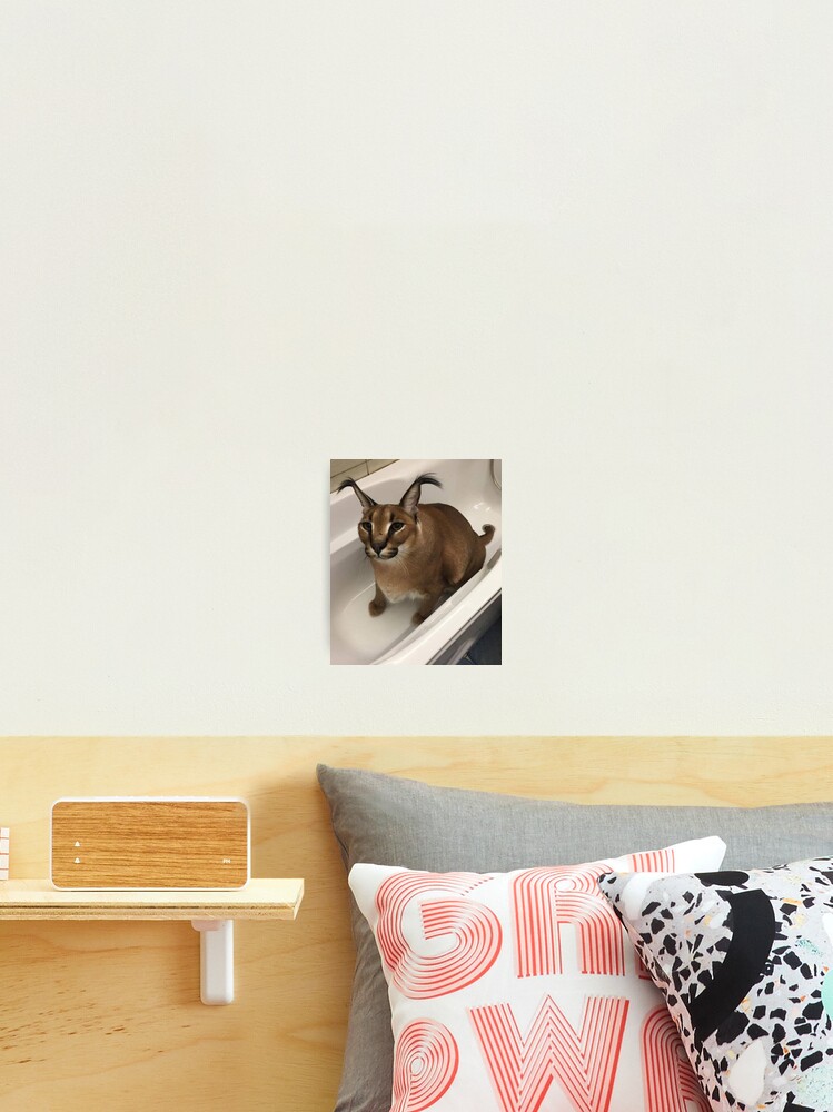 Big Floppa Cat Meme Art Board Print for Sale by momshow