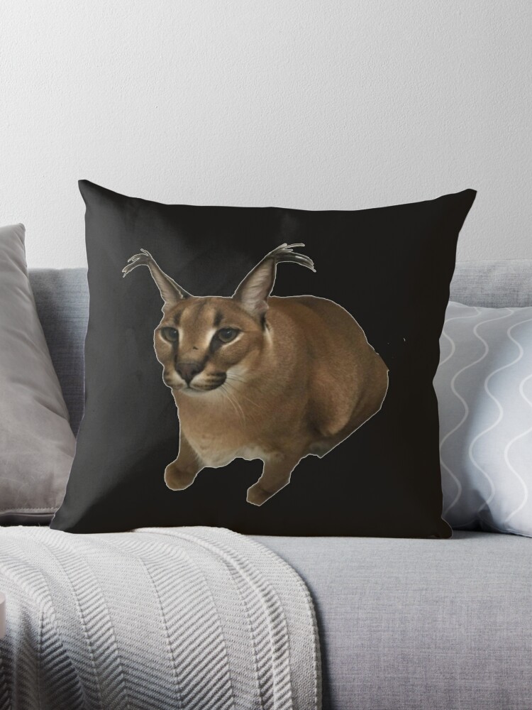 Big Floppa Cat Meme Throw Pillow for Sale by momshow