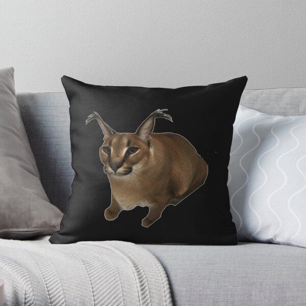 Big Floppa Cat Meme Throw Pillow for Sale by momshow